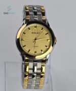 HALEI QUARTZ GOLDEN DIAL WATCH FOR MEN.