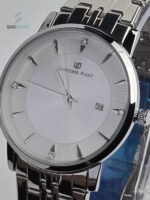 Universal Point Slim Stainless Steel Chain Men`s Watch.