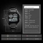 SKMEI  Business Waterproof Stainless Steel Digital Watch.