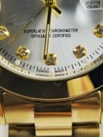 RLX Date Just Gold SILVER Dial Plain Bezel Watch