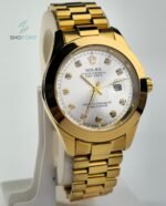 RLX Date Just Gold SILVER Dial Plain Bezel Watch