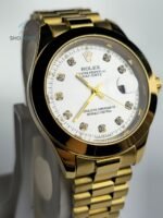 RLX Date Just Gold SILVER Dial Plain Bezel Watch