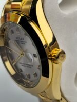 RLX Date Just Gold SILVER Dial Plain Bezel Watch