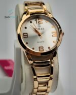 TIMAS Women Rose-Gold Stainless Steel Chain watch