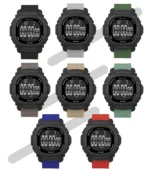 BNMI Waterproof Outdoor Sports Watch for Men Shockproof Digital LED Multifunctional Electronic Watch Military Wristwatch