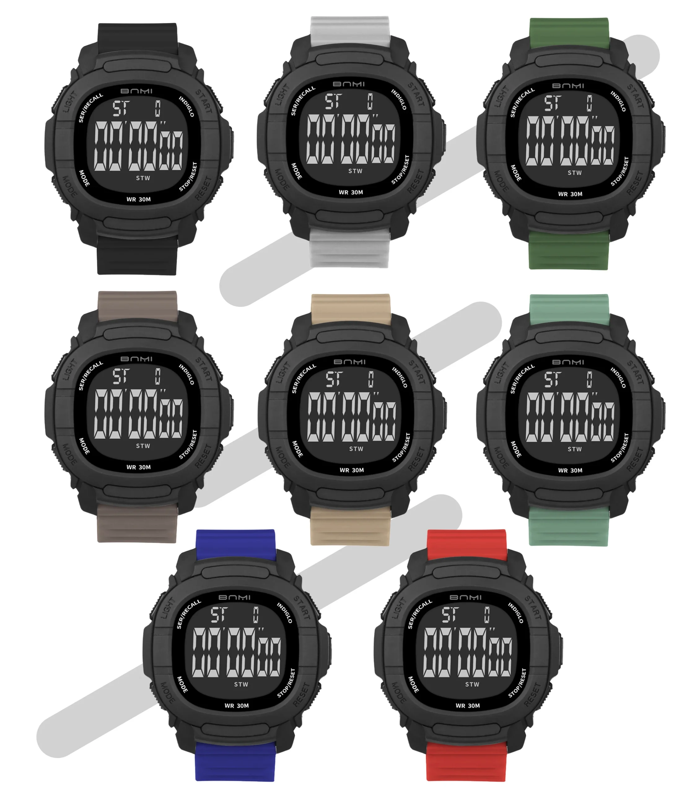 BNMI Waterproof Outdoor Sports Watch for Men Shockproof Digital LED Multifunctional Electronic Watch Military Wristwatch - Image 11