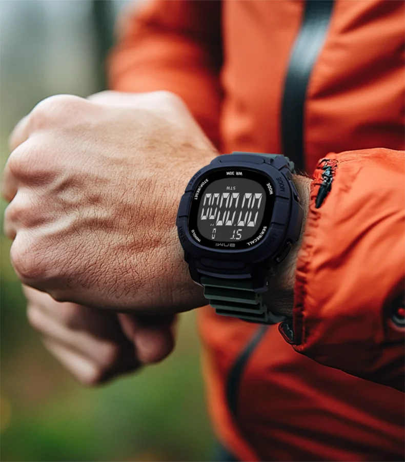 BNMI Waterproof Outdoor Sports Watch for Men Shockproof Digital LED Multifunctional Electronic Watch Military Wristwatch - Image 3