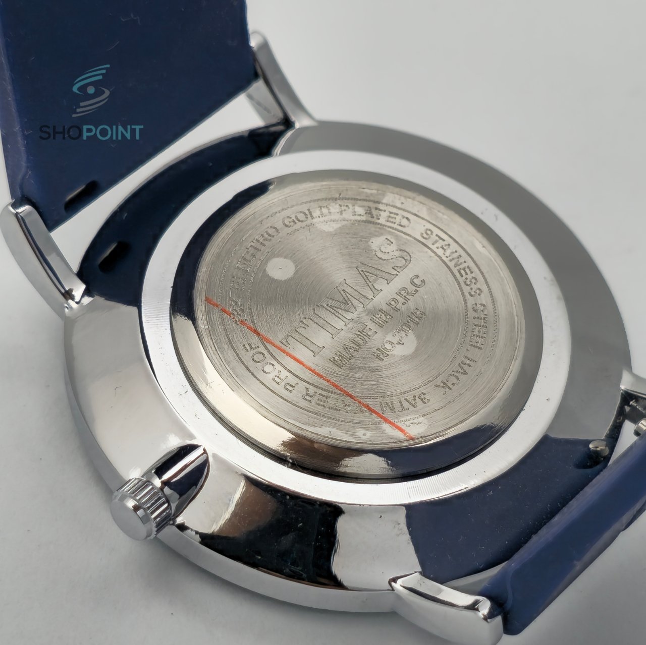 TIMAS Blue Dial Men’s Watch – Stylish Stainless Steel Case with Date Display - Image 10