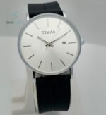 TIMAS Silver Dial Men’s Watch – Stylish Stainless Steel Case with Date Display