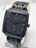 BW Premium Black Analog Stainless Steel Chain Watch for Men with Strong Butterfly Lock.