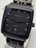 BW Premium Black Analog Stainless Steel Chain Watch for Men with Strong Butterfly Lock.