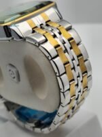BW Premium Golden-Silver Analog Stainless Steel Chain Watch for Men with Strong Butterfly Lock.
