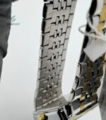 BW Premium Golden-Silver Analog Stainless Steel Chain Watch for Men with Strong Butterfly Lock.