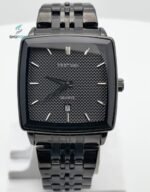BW Premium Black Analog Stainless Steel Chain Watch for Men with Strong Butterfly Lock.