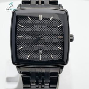 BW Premium Black Analog Stainless Steel Chain Watch for Men with Strong Butterfly Lock.