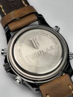 Premium Tubular Dual Time Analogue & Digital Watch – Waterproof Leather Strap Watch with Alarm & Stopwatch.