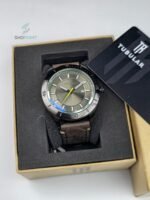 Premium Tubular Model 5588  Analogue Watch – Leather Strap Classic Watch with Luminous Dial