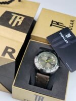 Premium Tubular Model 5588  Analogue Watch – Leather Strap Classic Watch with Luminous Dial