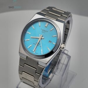 Tissot PRX 1854 Premium Iceblue-silver Stainless Steel Watch – Waterproof Classic Luxury Watch with Date Function