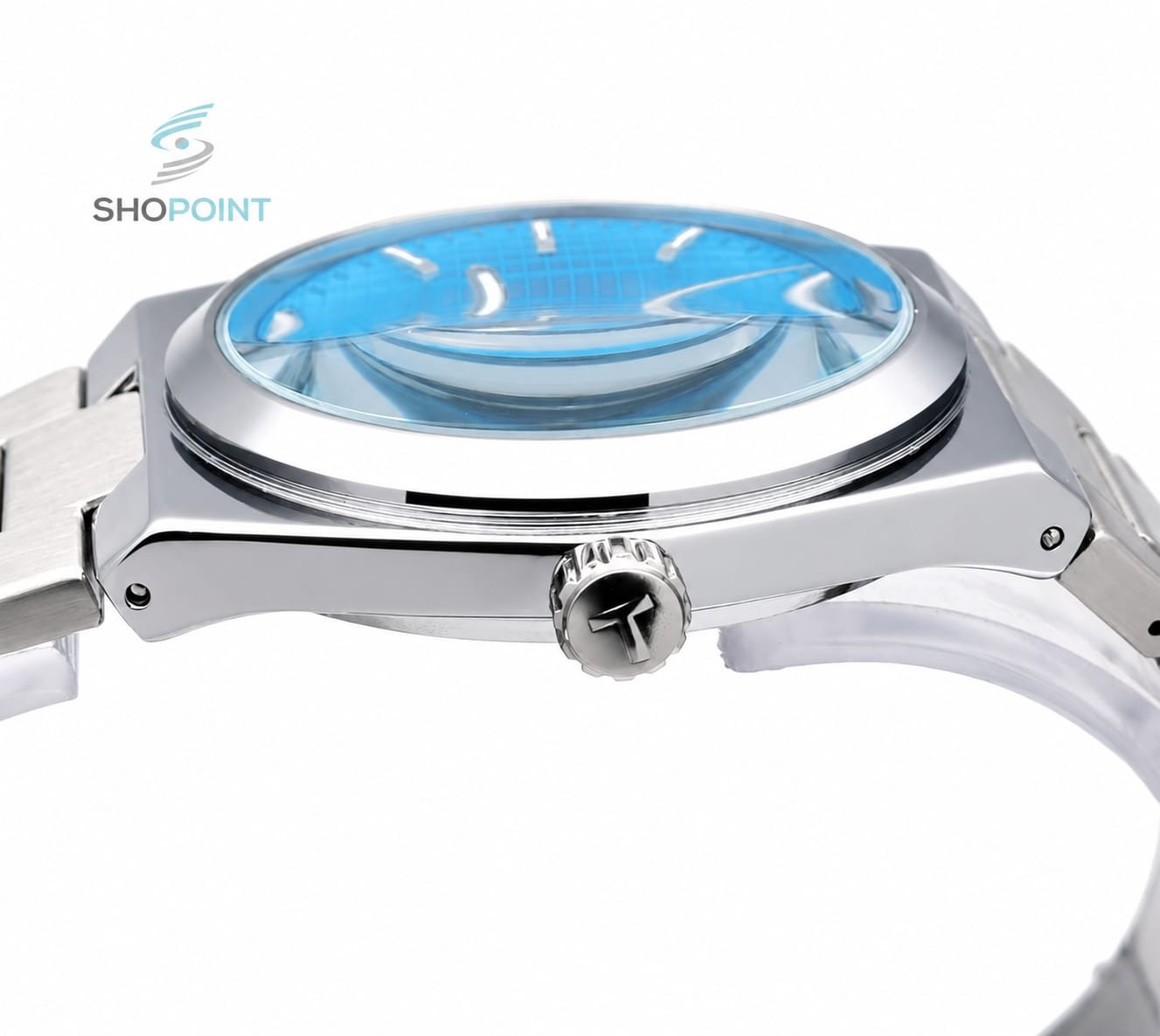 Tissot PRX 1854 Premium Iceblue-silver Stainless Steel Watch – Waterproof Classic Luxury Watch with Date Function - Image 5