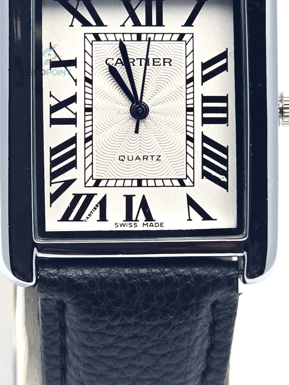 Luxury Tank Style Leather Black Strap Men’s Watch – Classic Roman Dial Design - Image 6