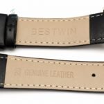 BW Dual Watch Silver Black Dial Men's Leather Strap Analog Wrist Watch